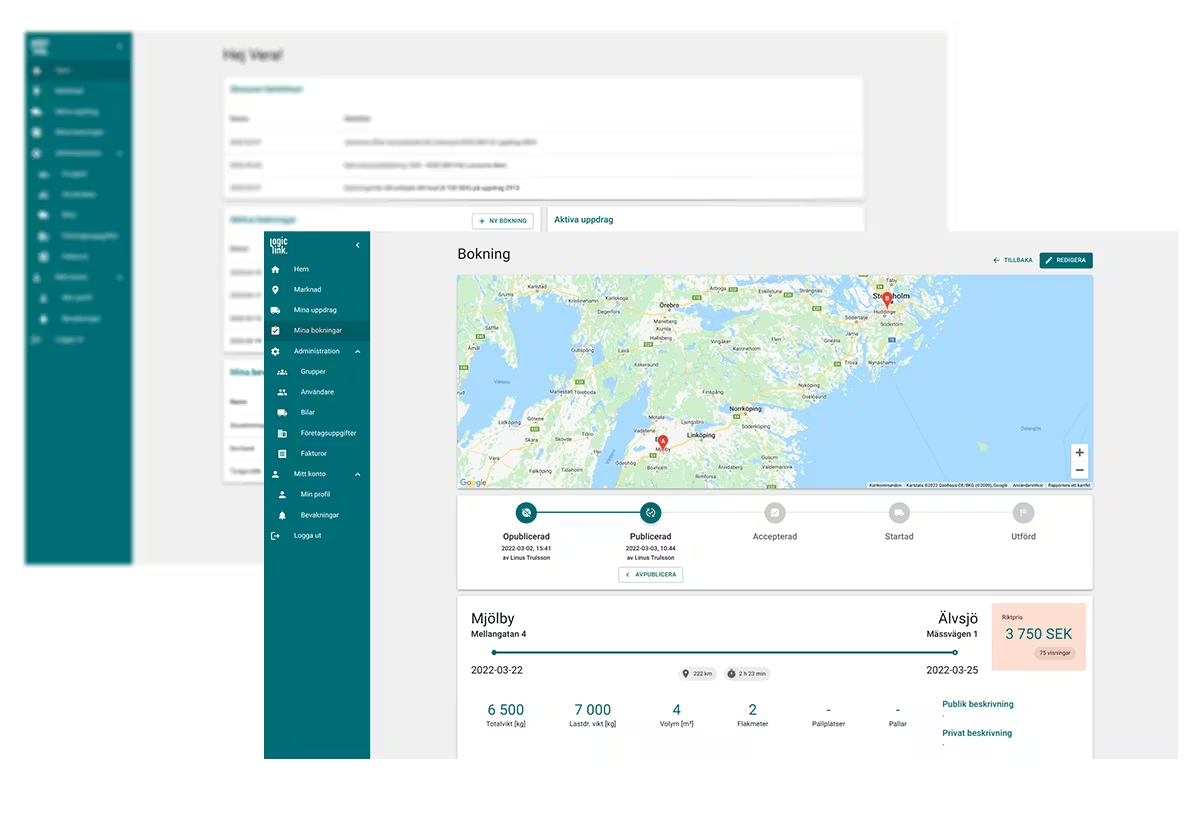 Logic Link – samarbetsplattform visad i webbapp
